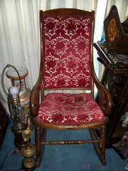 Rocking Chair tall back  antique furniture
