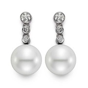 Buy Mastoloni 11-11.5mm .50ctw Diamond and Cultured Pearl Drop Earring